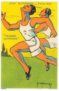 P3454 - FRANCE 1924 PARIS OLYMPIC GAMES. BEAUTIFUL POST CARD, ATHLETICS-