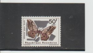 Rwanda  Scott#  124  MH  (1965 Butterflies)