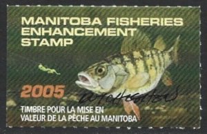 2005 Canada MANITOBA Wildlife Fishing Revenue ARTIST SIGNED #MBF13 VF-NH-