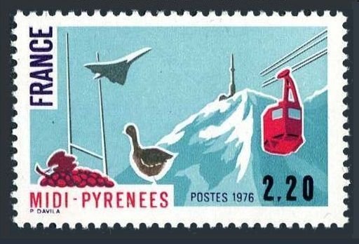 France 1449,MNH. Michel 1952. Regions of France,1975.Southern Pyrenees.Jet.