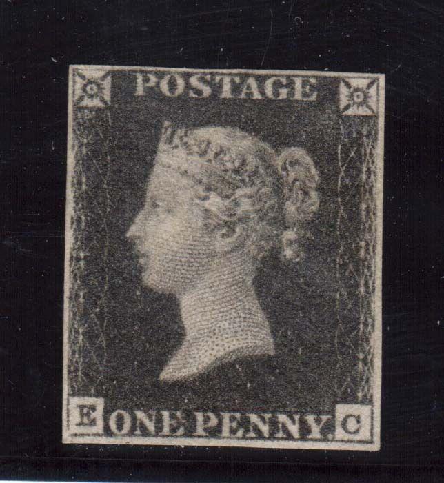 Great Britain #1 VF Mint With Four Margins