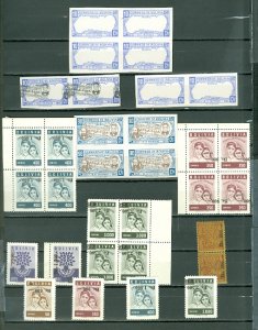 BOLIVIA SCARCE LOT..ERRORS, VARIETIES & +...MNH