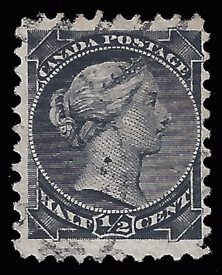 Canada 1882 Small Queen 1/2 cent Sc 34 used f