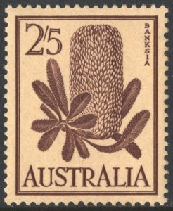 Australia: SC#329 2'5s Banksia (1960) MNH