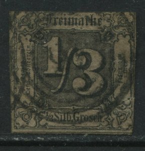 Thurn & Taxis 1858 1/3 sgr black on buff used