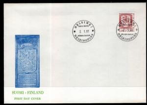 Finland 629 Coat of Arms U/A FDC