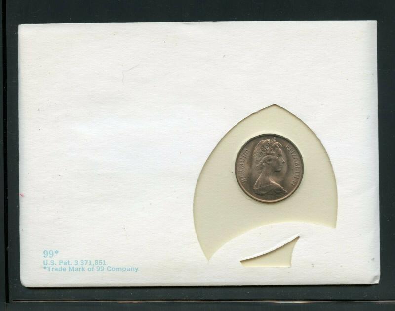 BERMUDA 1970 COMBO FIRST DAY OF ISSUE DECIMAL OVERPRINTS WITH 25c COIN COVER