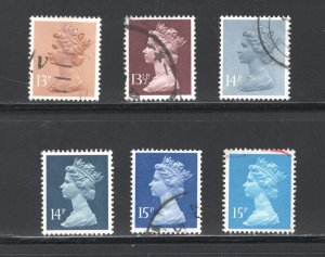 Great Britain #MH83-4, MH86-7, MH90-1    VF, Used, CV $3.60 ..... 2480884