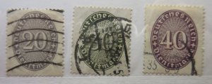 GERMANY, Scott:  O76, O77, O78, USED, Lot31, Cat $2.95