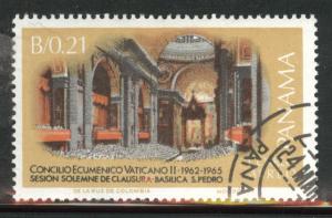 Panama  Scott 464D Used CTO 1966 Vatican scene stamp