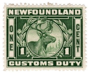 (I.B) Canada Revenue : Newfoundland Customs Duty 1c