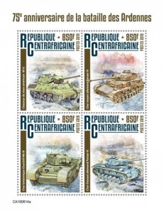 Military Stamps Central African Rep 2019 MNH WWII WW2 Battle of Bulge 4v M/S