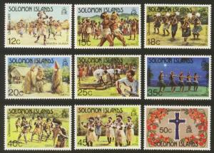Solomon Islands Sc# 502-10 MNH Christmas 1983 / Dancers