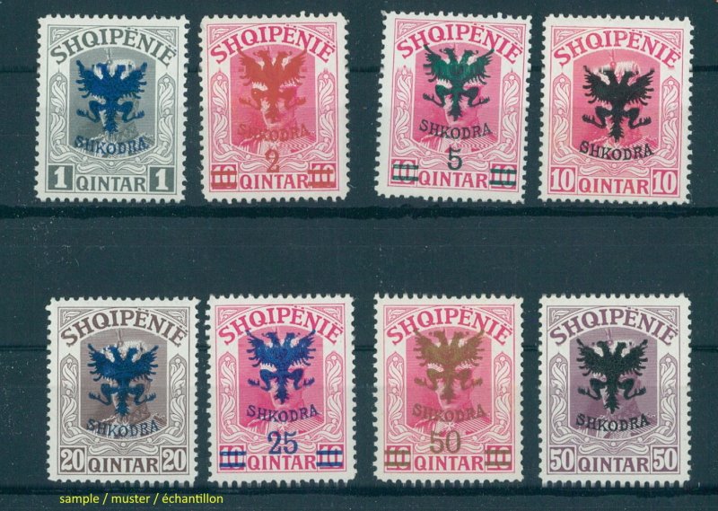 ALBANIA OVERPRINTS 1920 (WITHOUT 25 BLUE) MNH