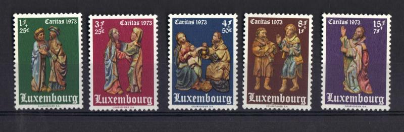 Luxembourg MNH 1973 welfare nativity Hachiville complete