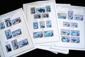 COLOR PRINTED TAAF: FRENCH ANTARCTICA 1955-2010 STAMP ALBUM PAGES (104 il.pages)