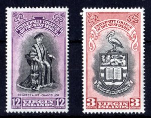 British Virgin Islands 1951 Sc#96/97 BIRD-UNIVERSITY ISSUE Set (2) MNH