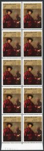 SG931 1973 3p Paintings with Embossing Virtually Non Existent Block of 10 U/M