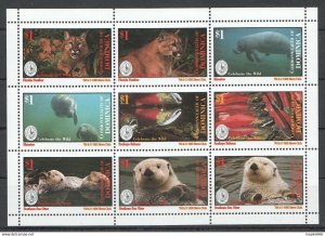 1995 Dominica Fauna Animals Marine Life Celebrate The Wild Kb ** Stamps Pk181