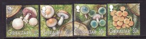 Gibraltar-Sc#950-3-used set-Mushrooms-Fungi-2003-small hinge remnant on backs-