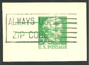 US #UX55, Lincoln - Cut Square, Used*-