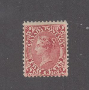 CANADA # 20 VF-MLH 2cts ROSE CAT VALUE $800 (EHE6) VERY FRESH