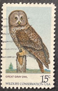 US #1760 Used F/VF 15c Wildlife Conservation - Great Gray Owl 1978 [G15.3.4]