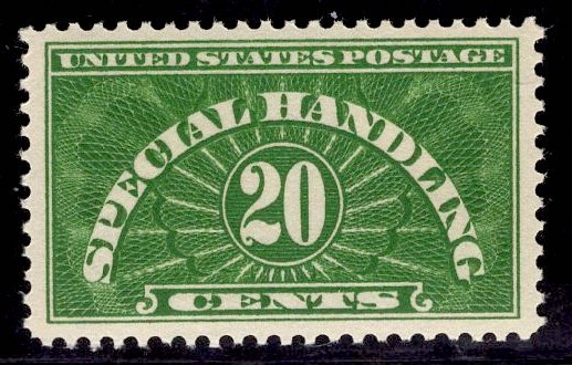 US Stamp #QE3 20c Green Special Handling MINT NH SCV $7.75