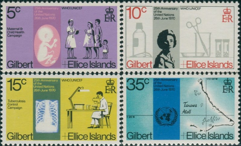 Gilbert & Ellice Islands 1970 SG162-165 United Nations set MNH