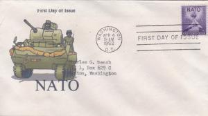 U.S. # 1008, NATO, First Day Cover