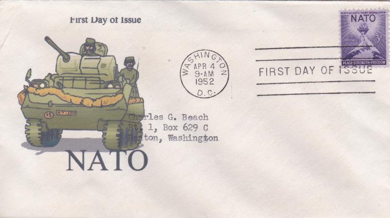 U.S. # 1008, NATO, First Day Cover