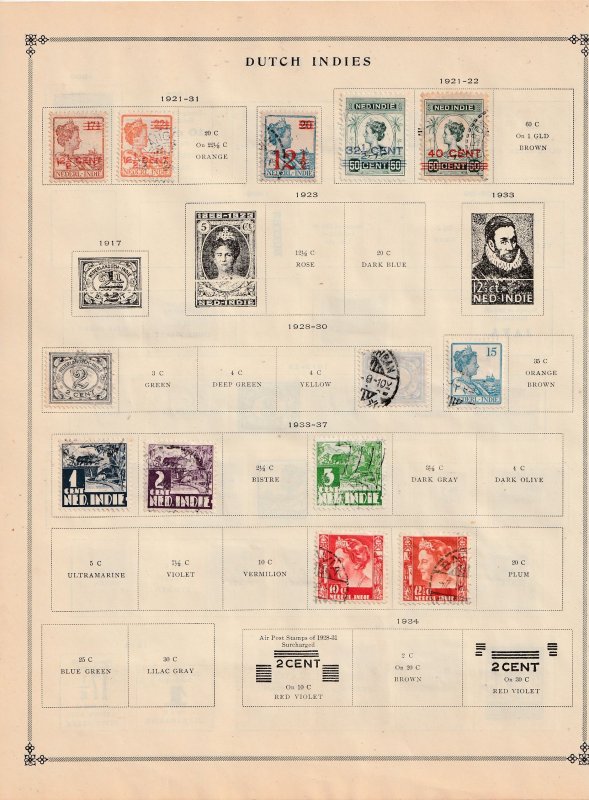 Netherlands Indies Collection - 4 Scans, All the stamps are in the scans.