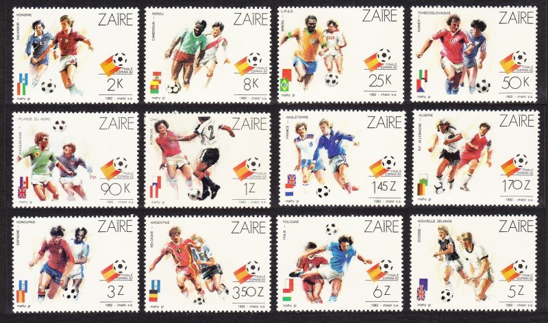 Zaire World Cup Football Championship Spain 12v 1982 MNH SG#1100-1111 MI#759-770