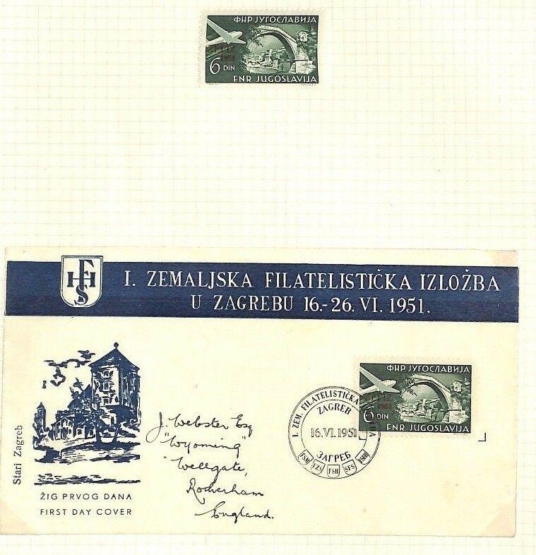 SA781 1951 YUGOSLAVIA Zagreb Exhibition Album page from old-time collection