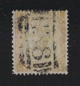 Great Britain Sc #52 (1867-80) 9d bistre Queen Victoria C38 Used in Callao Peru