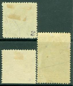 EDW1949SELL : LIECHTENSTEIN 1921 Scott #56, 58, 64 All Very Fine, Used. Cat $81.