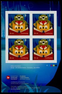 Canada B34a R Booklet Pane MNH Community Foundation, Animals, Read me a Story