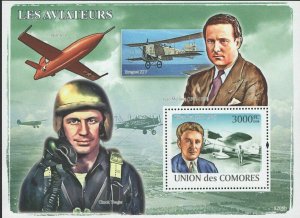 Airmen Pilots Airplane Souvenir Sheet Mint NH