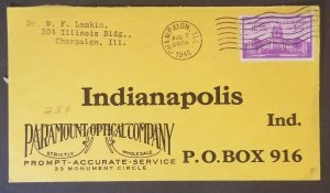 1940 Champaign IL Indianapolis IN Paramount Optical Optician Advertising Cover
