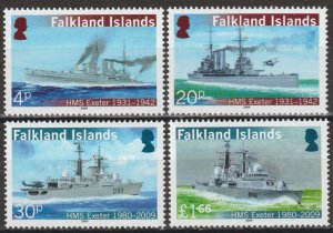 EDSROOM-17211 Falkland Islands 999-1002 MNH 2009 Complete Ships CV$7.50