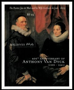 Maldives 2000 - Van Dyck Art - Souvenir Stamp Sheet - Scott #2435 - MNH