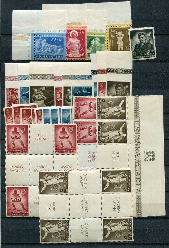 CROATIA GERMAN PUPPET STATE NICE STARTER COLLECTION INCLUDING GOOD SHEETS MNH/MH