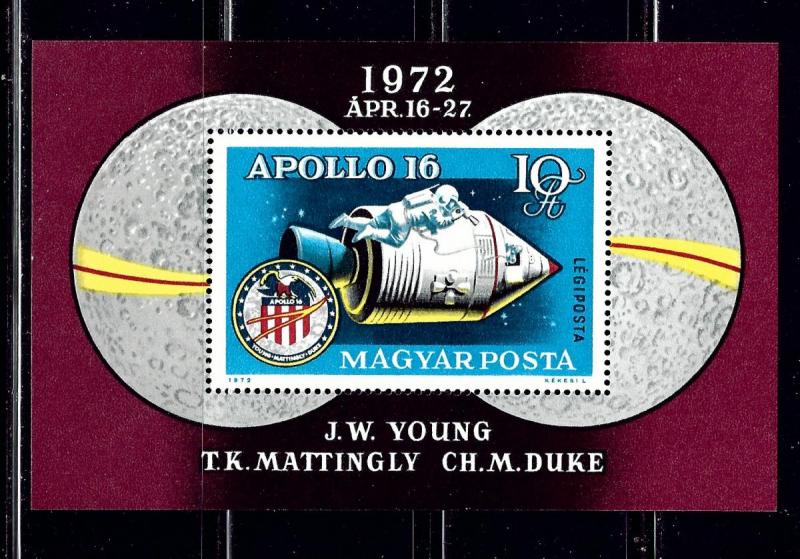 Hungary C326 MNH 1972 Apollo 16 S/S