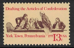 1726 13c Drafting the Articles of Confederation, Mint NH OG  VF