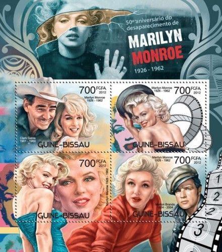 Marilyn Monroe Cinema Music Hollywood Movies Guinea-Bissau MNH stamp set