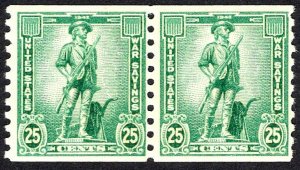 US WS13 MNH VF 25 Cent War Savings Pair