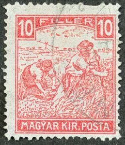 Hungary, 1916, SC#106, Harvest (White Numerals) Used, F