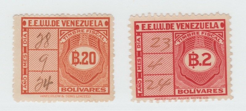 Venezuela Cinderella Revenue Fiscal stamp 9-25-21- 