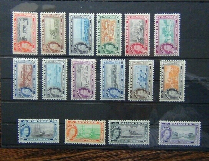 Bahamas 1954 - 1963 set to £1 LMM SG201 - SG216 