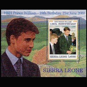 SIERRA LEONE 2000 - Scott# 2284 S/S Prince William NH